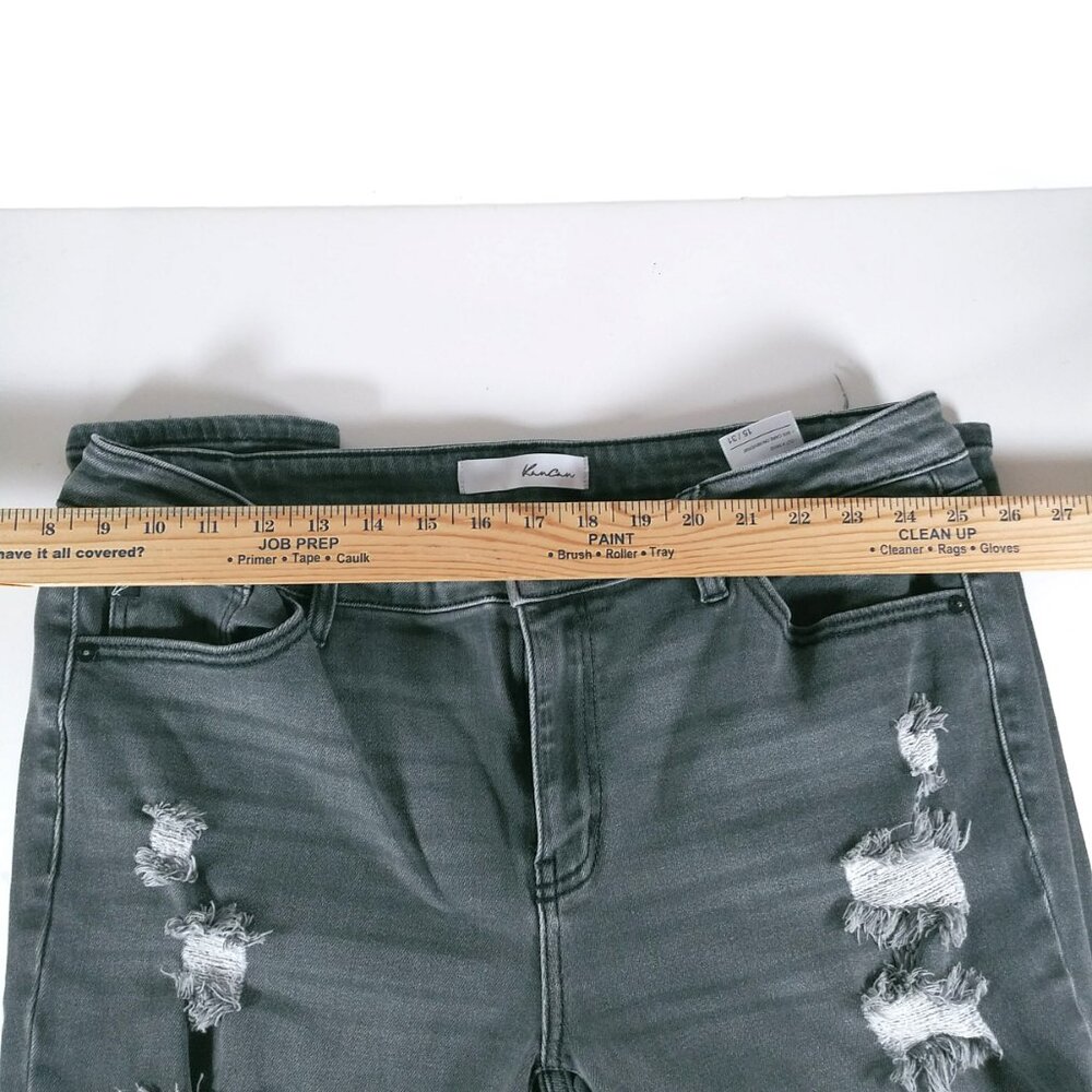 KanCan Black Wash Skinny Denim Jeans  Distressed 15/31 - Picture 12 of 12